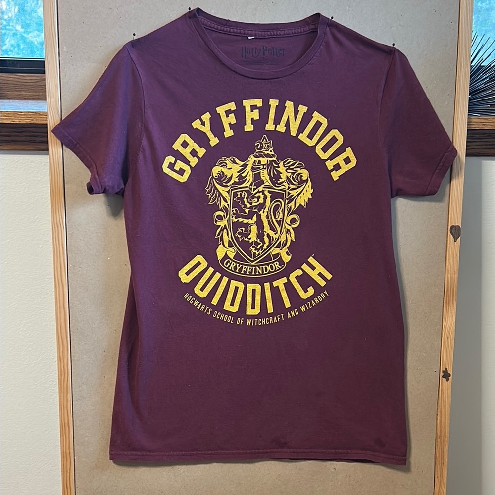 Harry Potter Graphic T-Shirt - Maroon & Gold Size Large Child